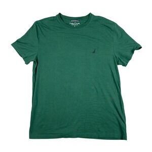 Nautica Mens Performance Tee XL Forest Green Short Sleeve Crewneck Logo T-Shirt